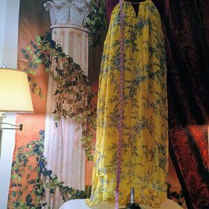 EUC: Mlle Gabrielle Sze. 3X Yellow Floral high-low Dress